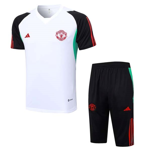 Maglia Formazione Manchester United Set Completo 23/24 Bianco